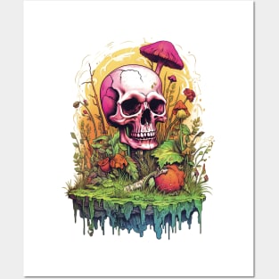 Flowers and Skull Posters and Art